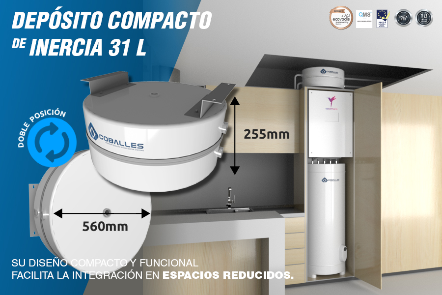 Nuevo depósito compacto de inercia – 31 L